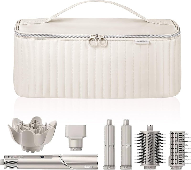 Lexeeco Travel Carrying Case for Hair Dryer Shark Flexstyle Dyson Airwrap Brush Hair Accessories Tools Storage Bag for Revlon Hairdryer Styler Organizer (Beige) - Image 1